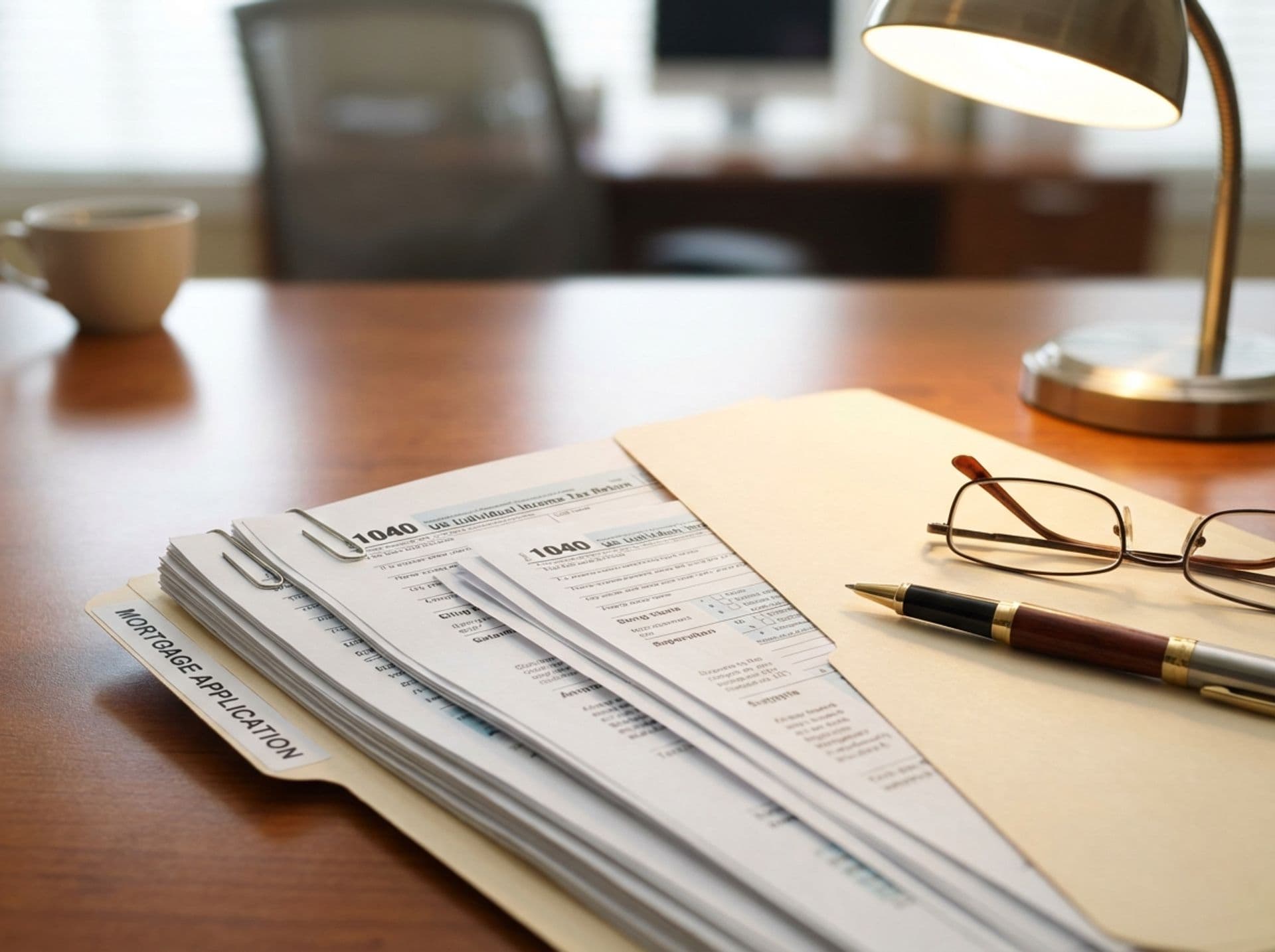 Organized mortgage application documents